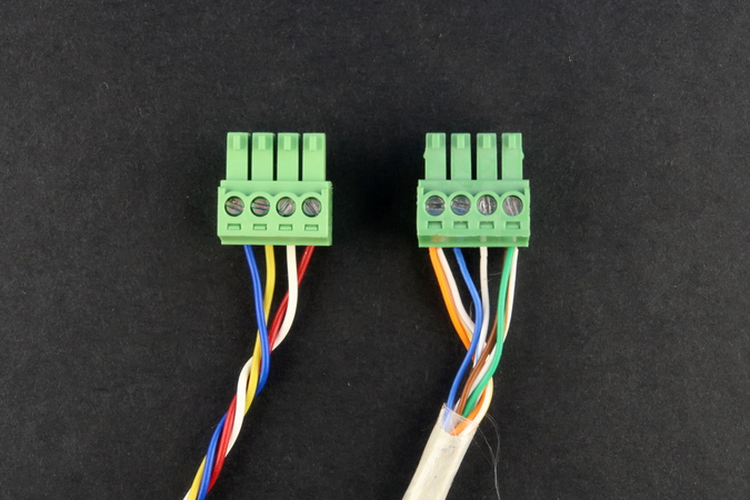 NOCAN wiring example with ordinary wires and an Ethernet cable